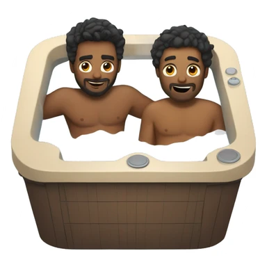 Two bros chilling in a hot tub sticker