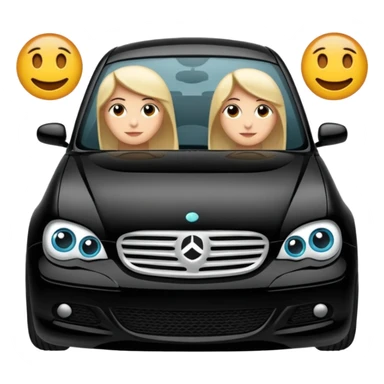 emoji stlinde olarak: siyah spoiler araba olmadan, gümüş direksiyon ve altın direksiyon yap sticker