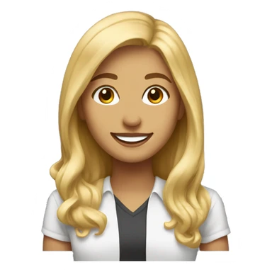 Blonde girl smiling wearing university of Chicago Loyola sticker