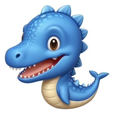 As un emoji de el dinosaurios ANQUILOSAURIO de perfil en color azul que sea bebe y tenga un efecto mas animado que sea mas animado y sin tantos picos pero que sea ANQUILOSAURIO  sticker