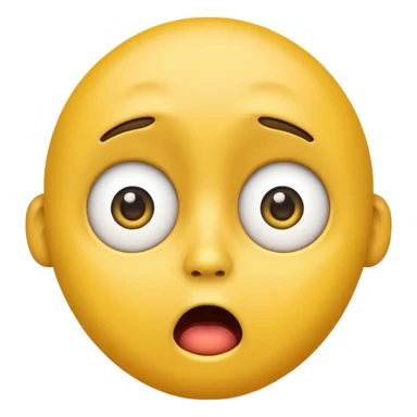 wide eye shocked yellow face emoji  sticker