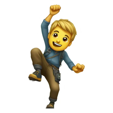 Guy climbing tree sticker