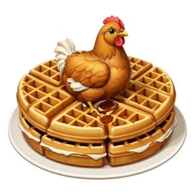Chicken & waffles sticker