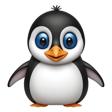 
a Penguin smiling with eyes sticker