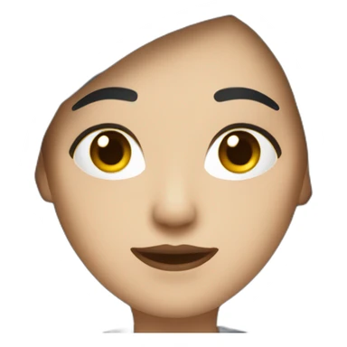 White woman accountant with black hair sticker