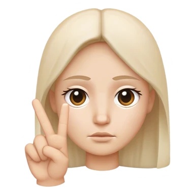 peace sign disappointed face  sticker