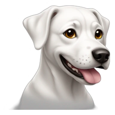 Spits dog white color sticker