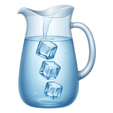 glass pitcher of ice water sticker