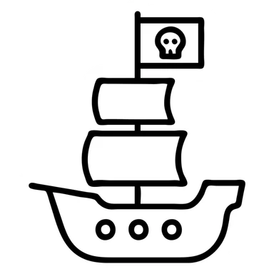 pirate ship sticker