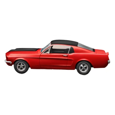 classic red mustang sticker