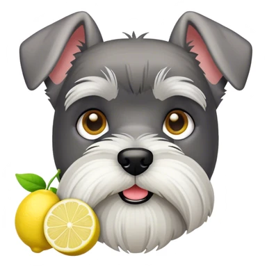 Schnauzer with lemonad sticker
