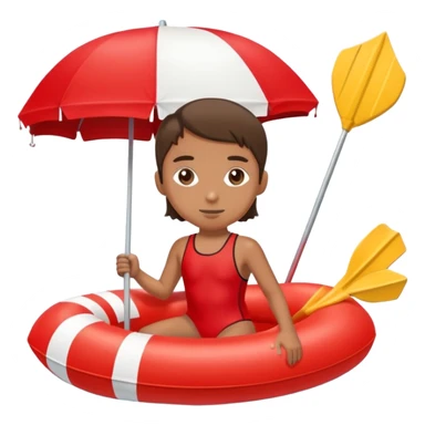 lifeguard with rescue float sticker