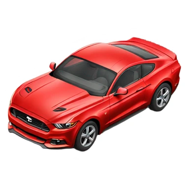 Red mustang car  sticker