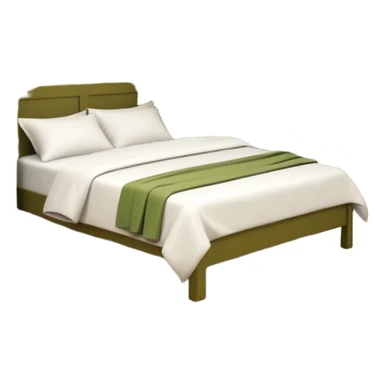 organized bedroom, plants around, olive green walls, wood bed and closet sticker