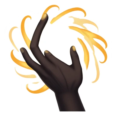 shadow magic swirling around a hand, mysterious anime power sticker