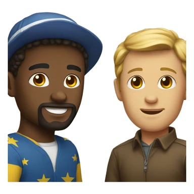 A Swedish guy and an American guy sticker