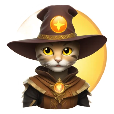 A sun warlock who is holding a kitten sticker
