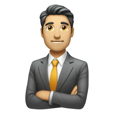 business person in erp company sticker