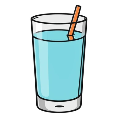 A glass of water sticker