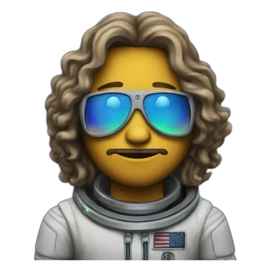 hippie in space sticker