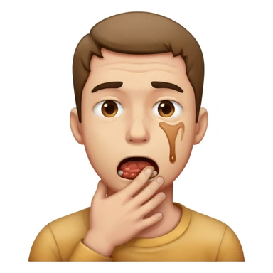 Man chocking himself sticker