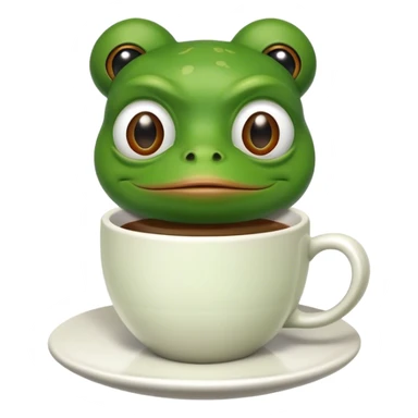 Pepe frog with coffee sticker