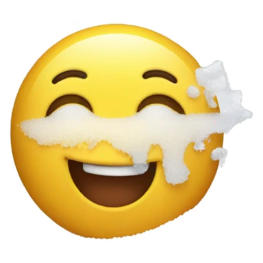 Happy emoji with salt sticker