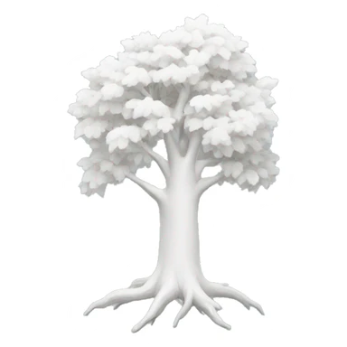 white tree sticker