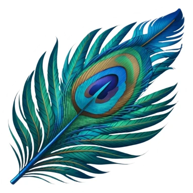 Peacock feather emojis sticker