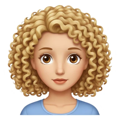 Blonde, curly haired mom with brown eyes with one girl with brown hair sticker