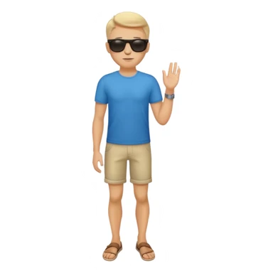 white male model wearing sunglasses full body sticker