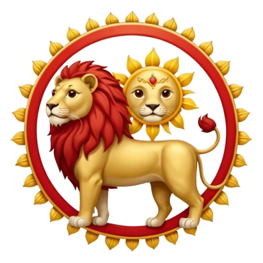 Lion and sun Persian flag sticker