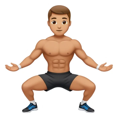 man hip-crossovers exercise sticker
