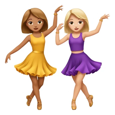 Two girls dancing sticker
