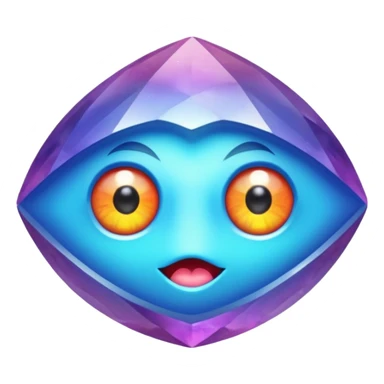 charactarised colorful minerals with eyes and mouth single sticker
