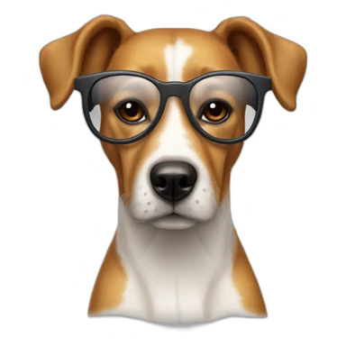 Chien avec lunettes de soleil sticker