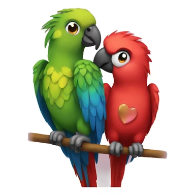 A Parrot in love  sticker