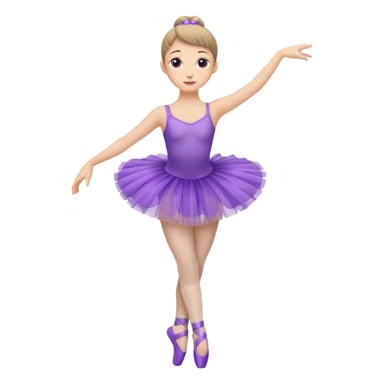 ballerina purple tutu on one leg sticker