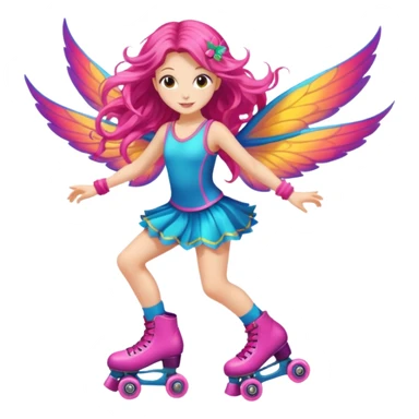 fairy on roller skates sticker