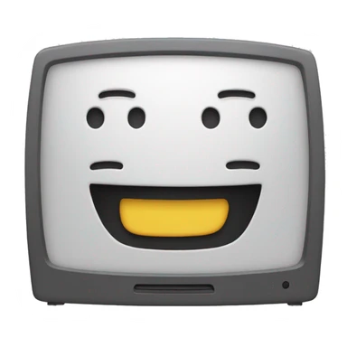 Computer with happy face emoji  sticker