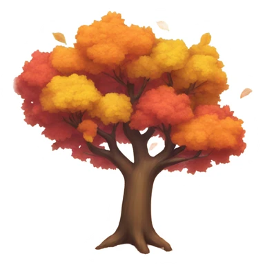 Colorful autumn trees sticker