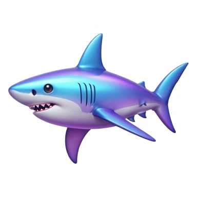 Sparkle Purple Shark sticker