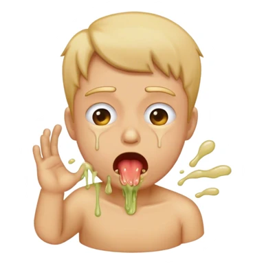 Throwing up puke sticker