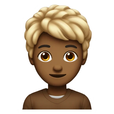 garoto com cabelo curto marrom com olho castanho com pele bege claro sticker