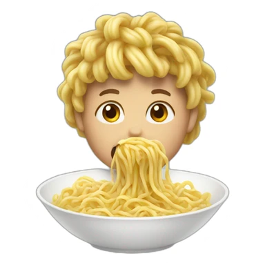 Eating noodles  sticker