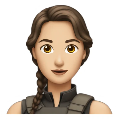 Katniss Everdeen with an archet sticker