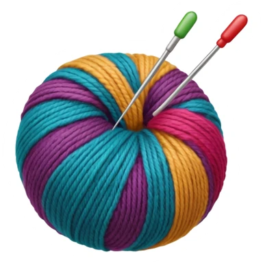 ball of wool with a knitting needle through it sticker