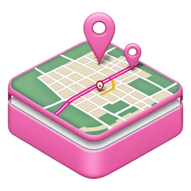 mix pink of a big gps map of the lines sticker
