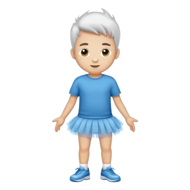 tutu boy with tshirt sticker