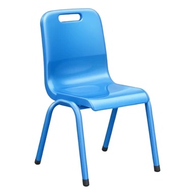 moving blue school plastic chair sticker
